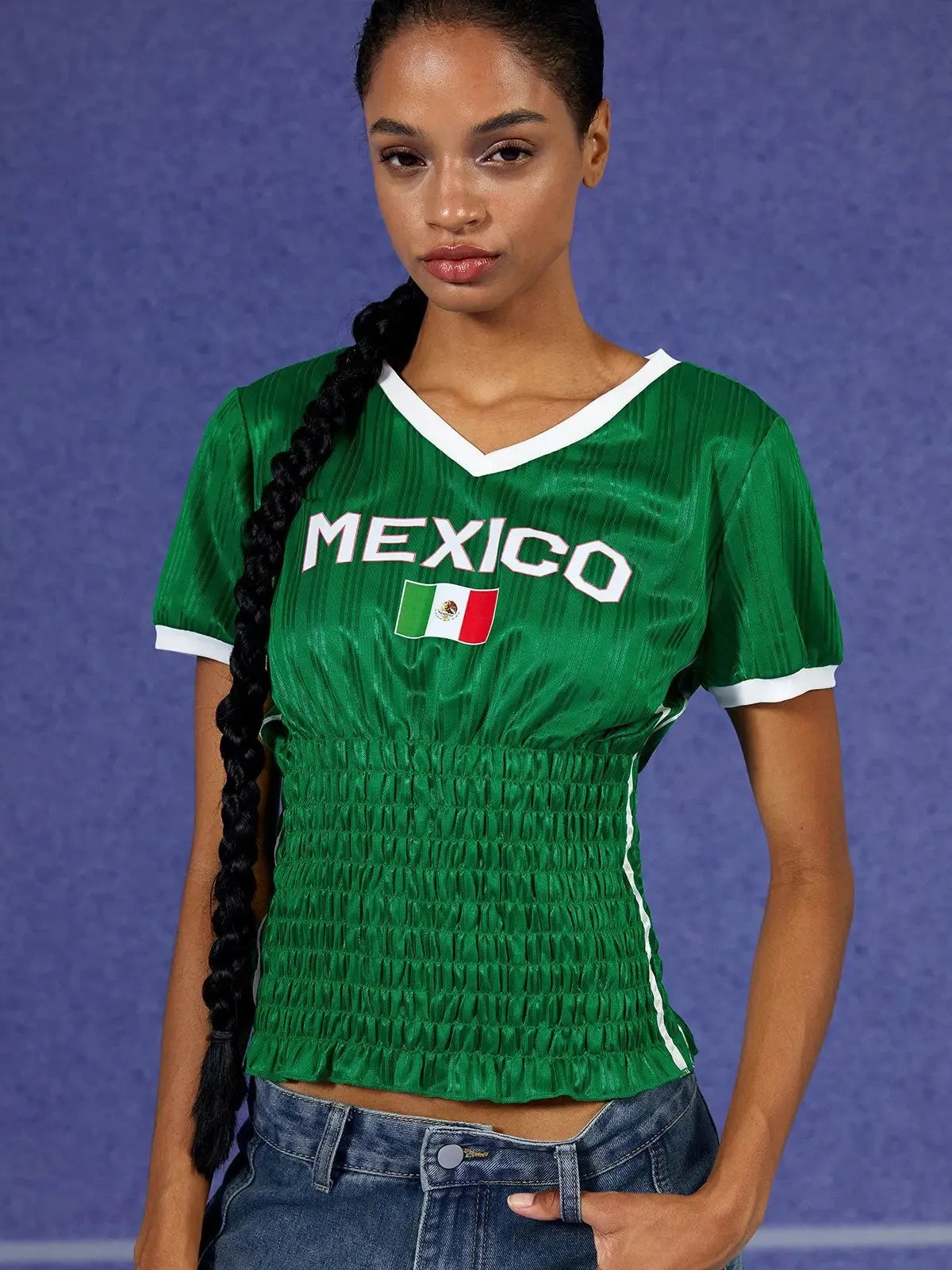 Mexico Ruched Jersey Top Mexico Ruched Jersey Top