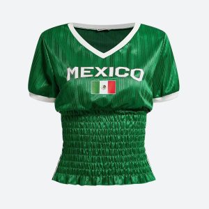 Mexico Ruched Jersey Top