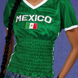 Mexico Ruched Jersey Top
