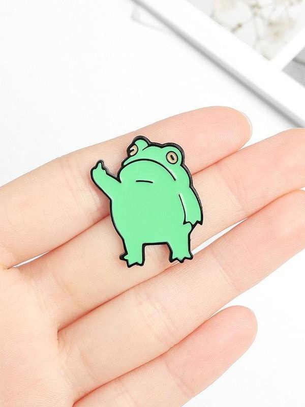 Middle Finger Frog Pins
