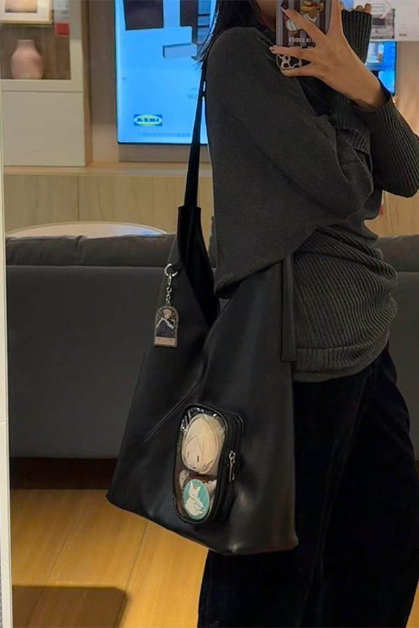 Minimalist Triangle-Design Ita Shoulder Bag