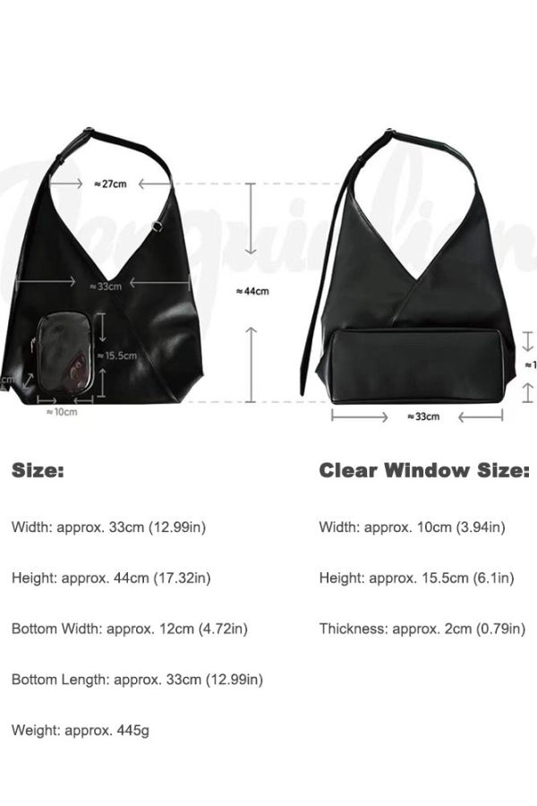 Minimalist Triangle-Design Ita Shoulder Bag