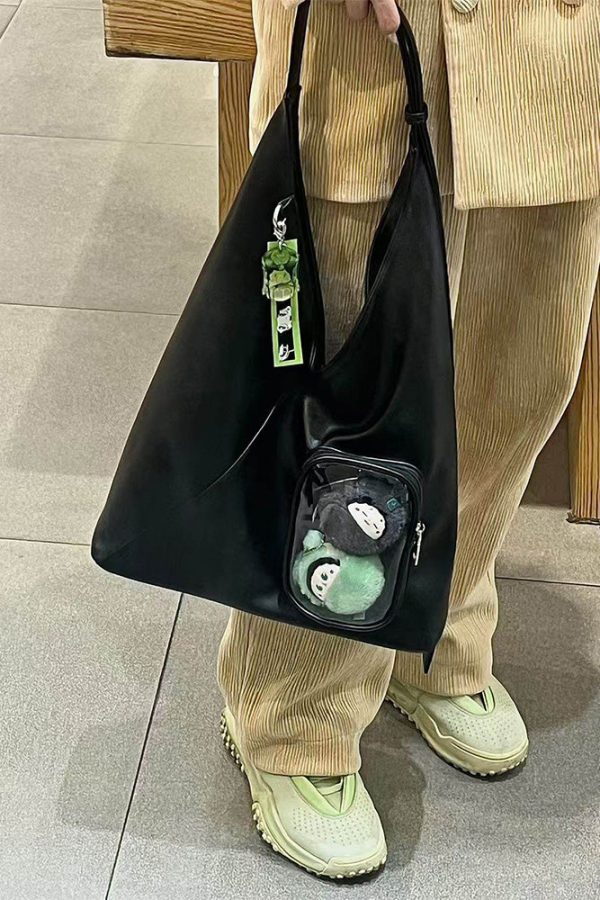 Minimalist Triangle-Design Ita Shoulder Bag