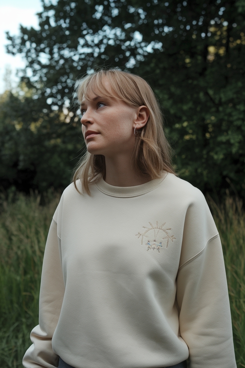 Minimalist Sweatshirt Soft Girl Tone Day Outfit Ideas outfit idea