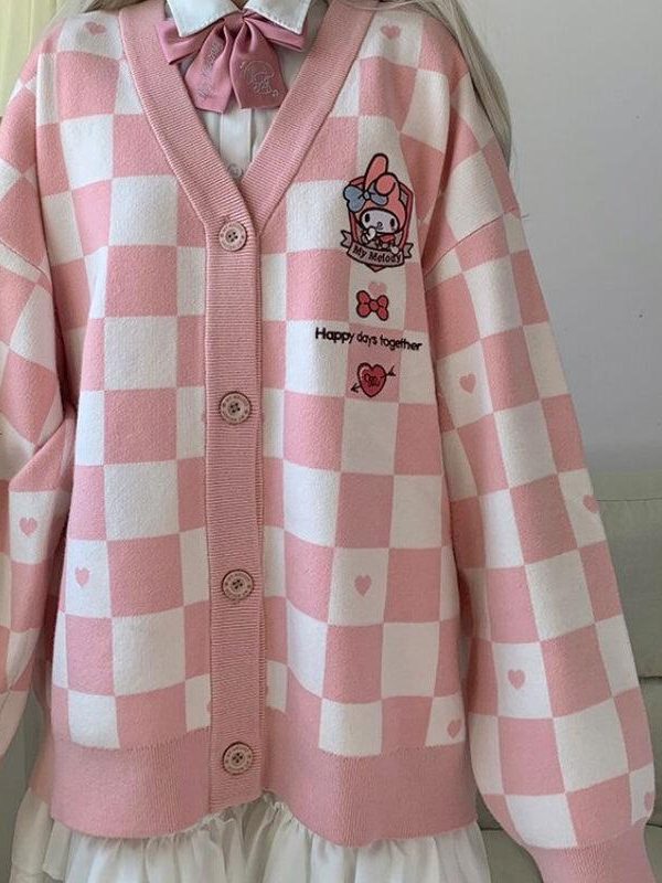 My Melody Buttoned Pink Cardigan