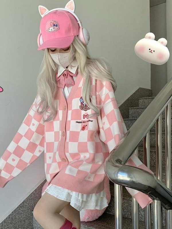 My Melody Buttoned Pink Cardigan