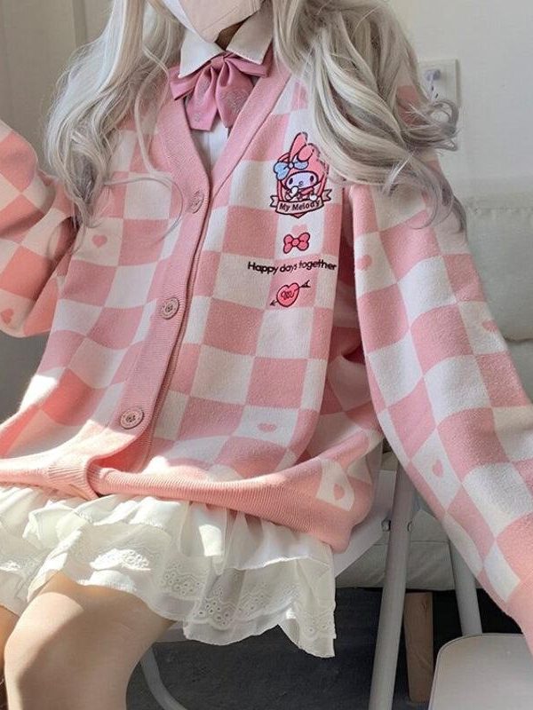 My Melody Buttoned Pink Cardigan