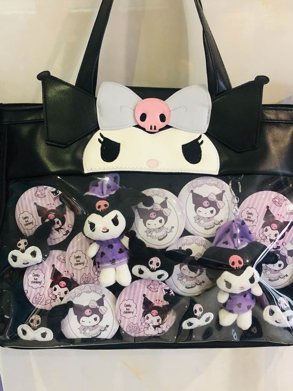 My Melody Kuromi Ita Bag Pins Display Tote Bag