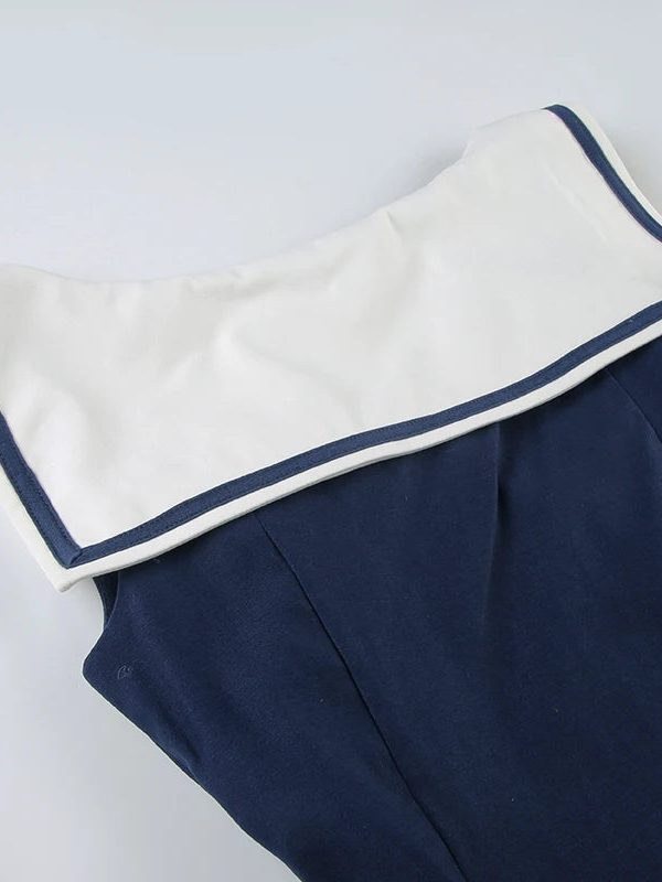 Nautical Button Mini Dress