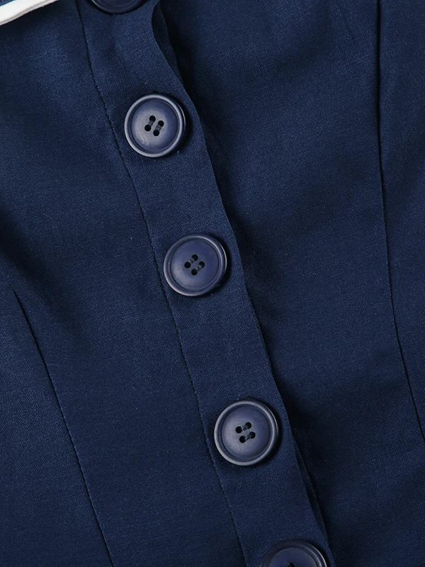 Nautical Button Mini Dress