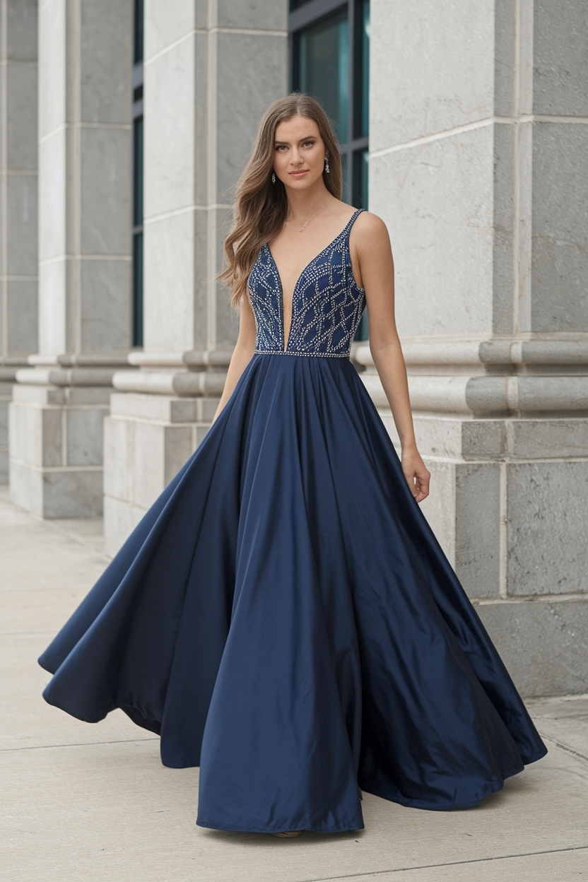 Navy Blue Prom Dresses Long: Style Tips and Trends outfit idea