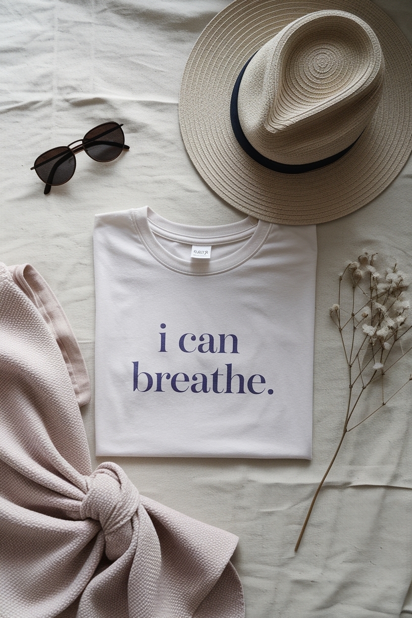 Neutral Cotton I Can Breathe T Shirt Flair outfit idea