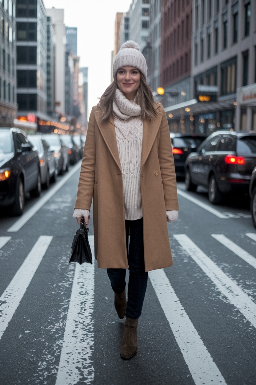 New York Outfits Winter Cold Weather for Urban Style outfit idea