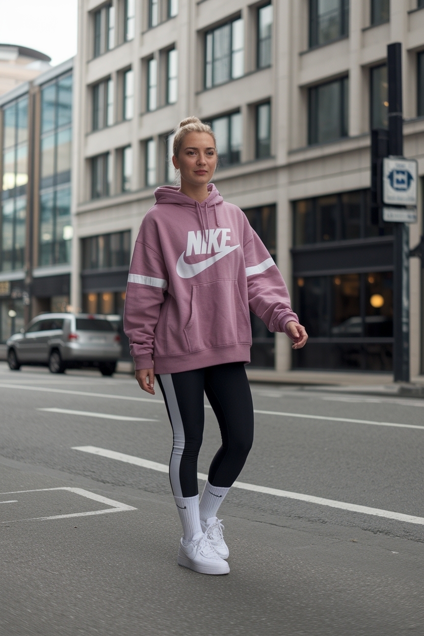 Nike Socks Over Leggings Outfit: Sporty Looks outfit idea