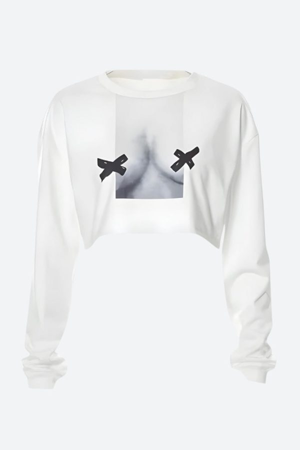 No Nipples Crop Sweatshirt