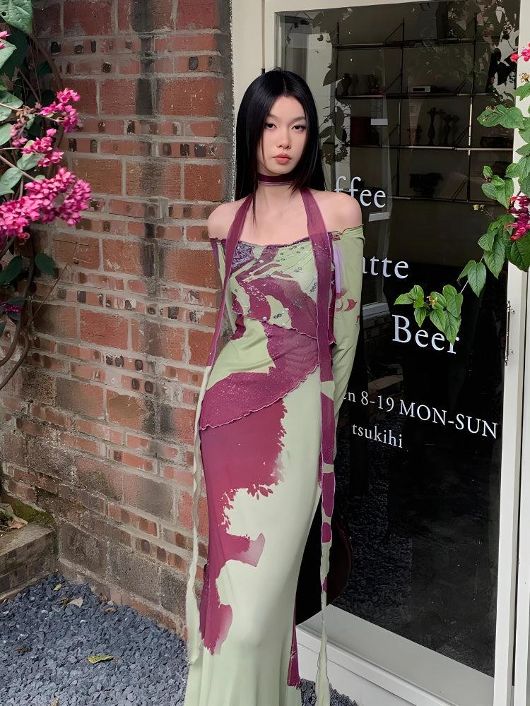 Off Shoulder Mesh Maxi Dress Off Shoulder Mesh Maxi Dress