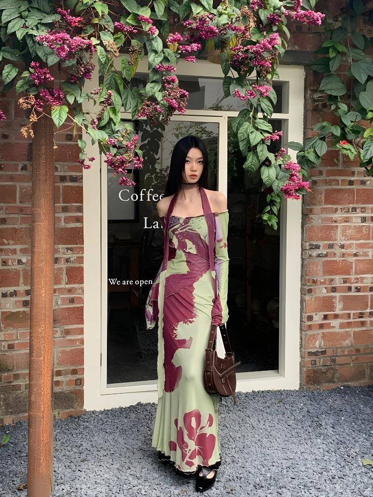 Off Shoulder Mesh Maxi Dress Off Shoulder Mesh Maxi Dress