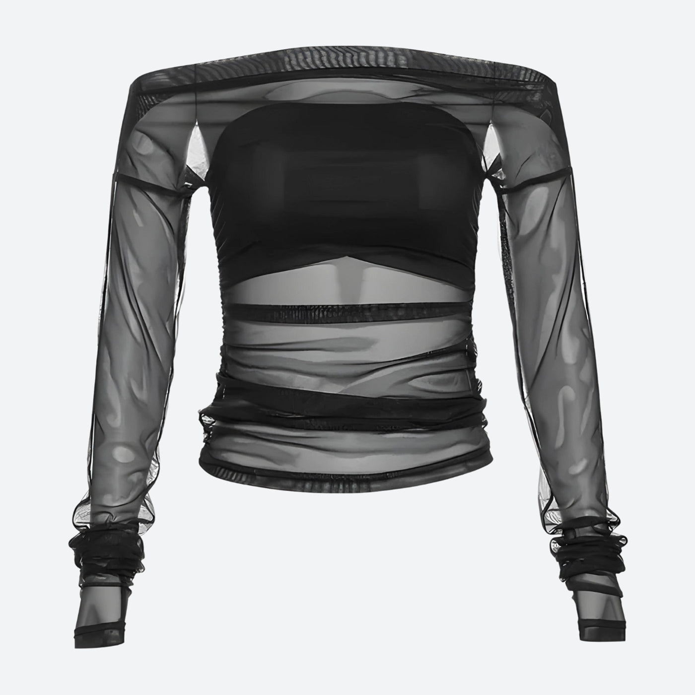 Off Shoulder Mesh Top Off Shoulder Mesh Top