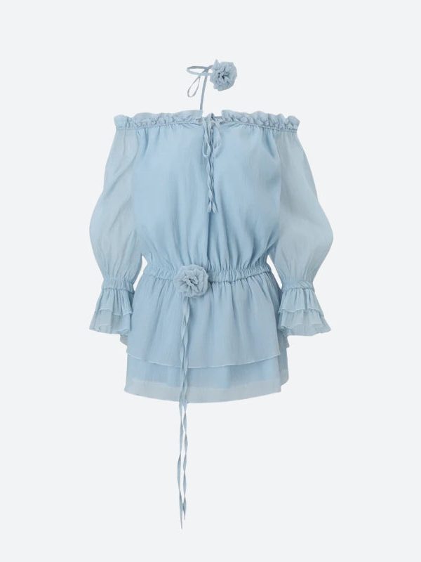 Off Shoulder Ruffled Mini Dress