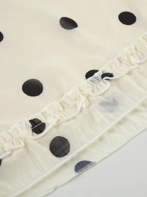 Old Money Polka Dot Midi Skirt