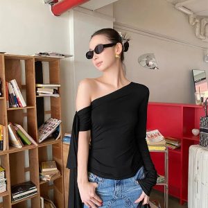 One Shoulder Basic Top