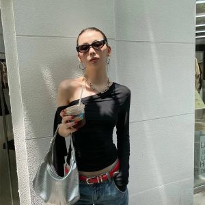 One Shoulder Basic Top