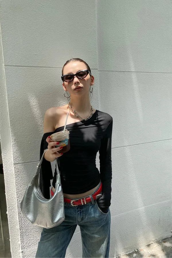 One Shoulder Basic Top
