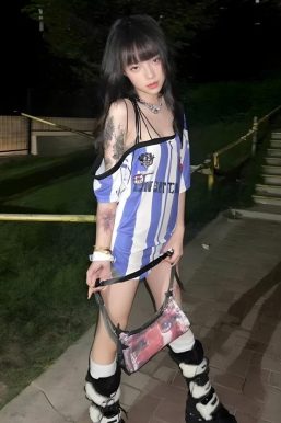 One Shoulder Jersey Top