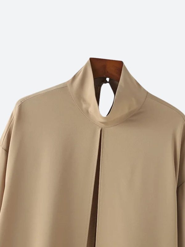 Open Front High Neck Jacket