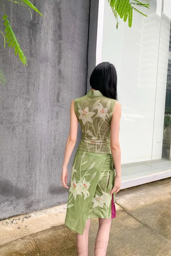 Orchid Top & Midi Skirt Two Piece Set