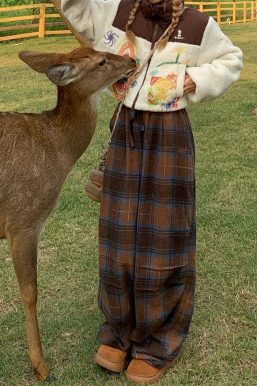 Oversized Plaid Sweatpants