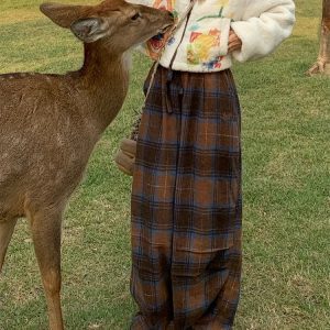 Oversized Plaid Sweatpants