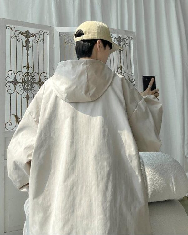 Oversized Windbreaker Hooded Jacket