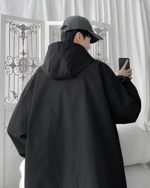 Oversized Windbreaker Hooded Jacket