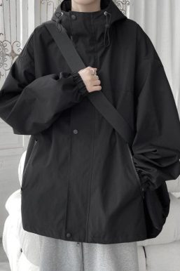 Oversized Windbreaker Hooded Jacket