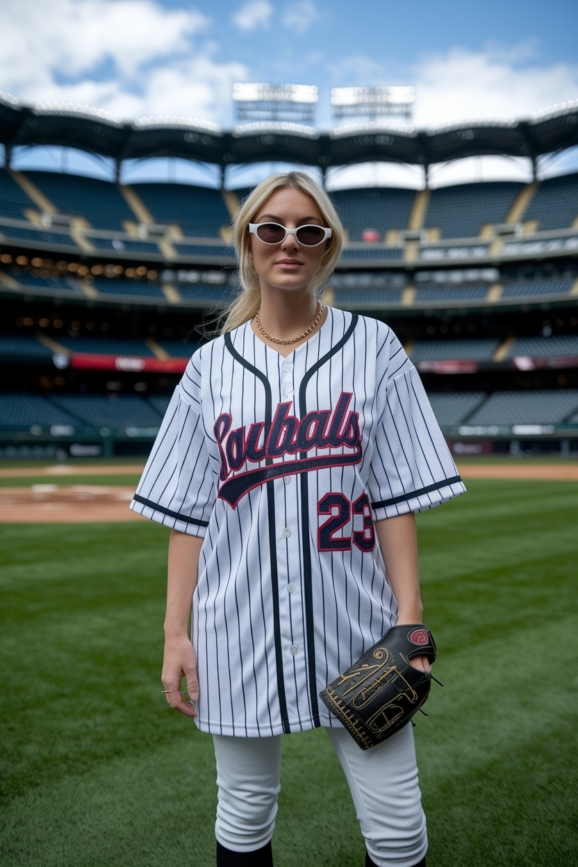 Oversized Baseball Jersey Outfit Women: Casual Chic Looks outfit idea