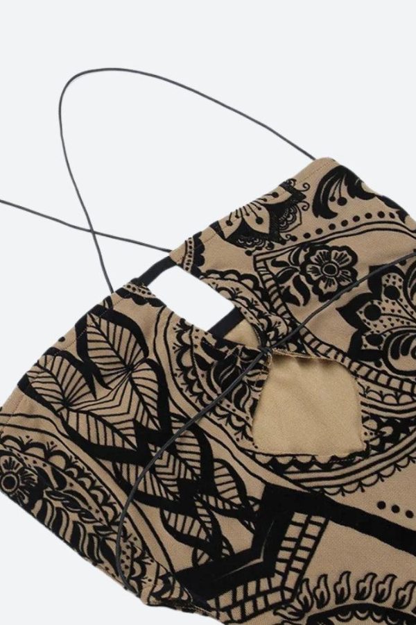 Paisley Cut Out Mini Dress