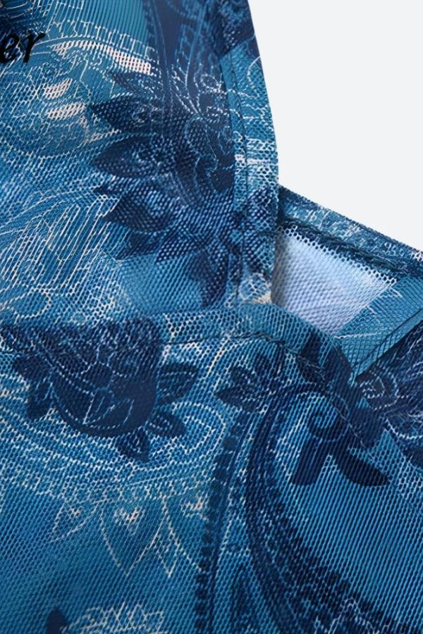 Paisley Mesh Crop Top