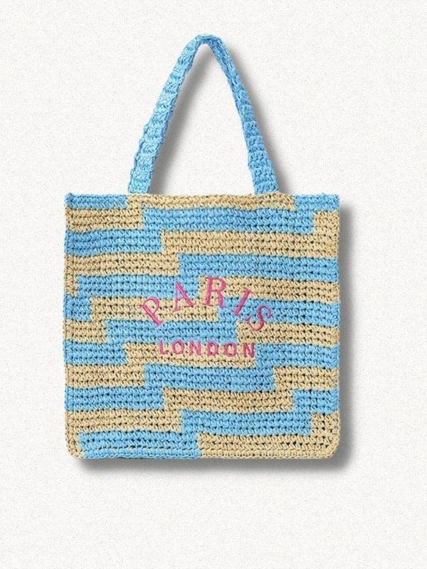 Paris Straw Beach Bag