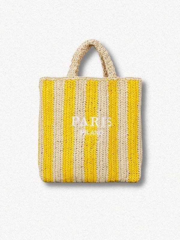 Paris Straw Beach Bag