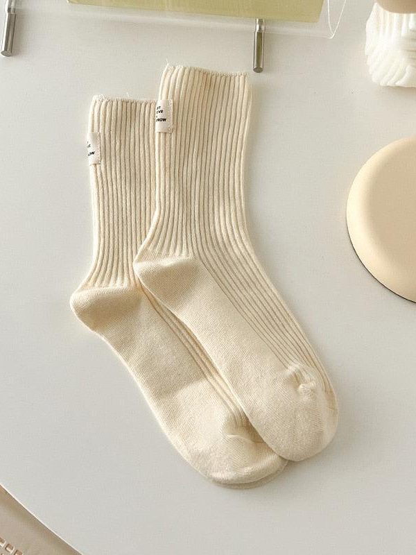 Pastel Colors Mid Cut Socks