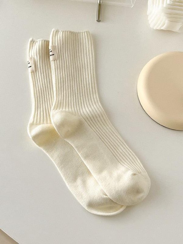 Pastel Colors Mid Cut Socks