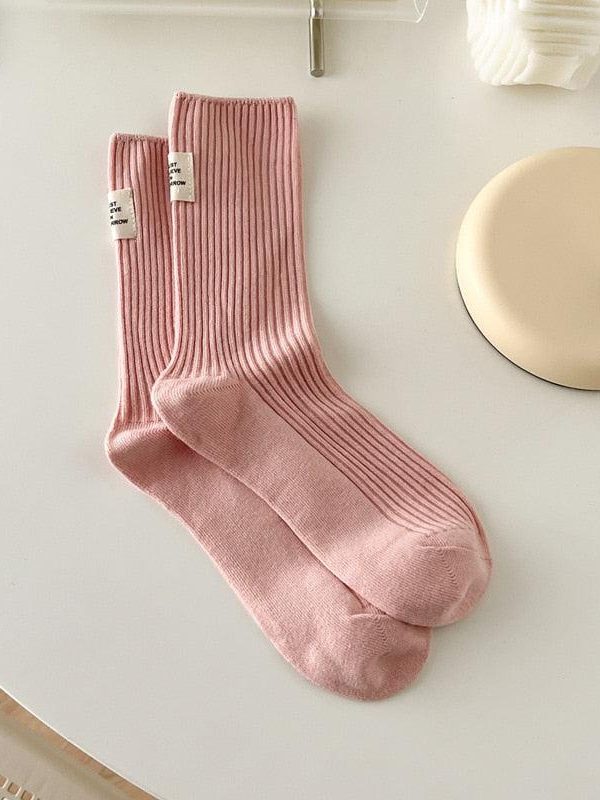 Pastel Colors Mid Cut Socks