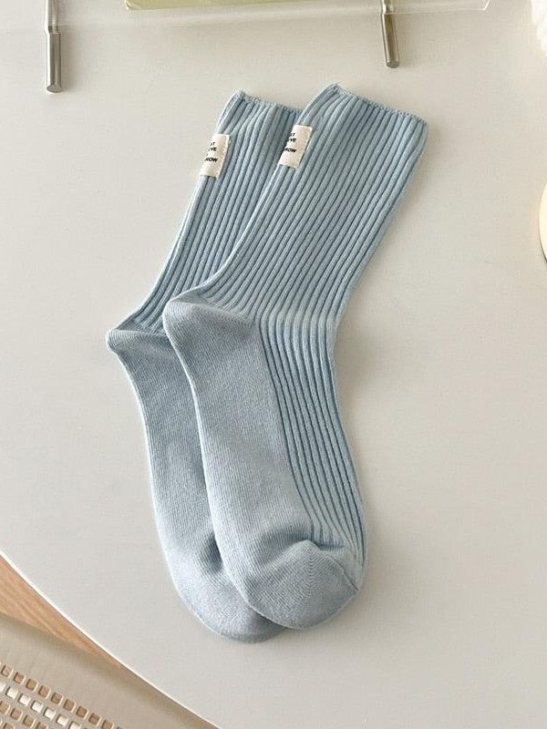 Pastel Colors Mid Cut Socks