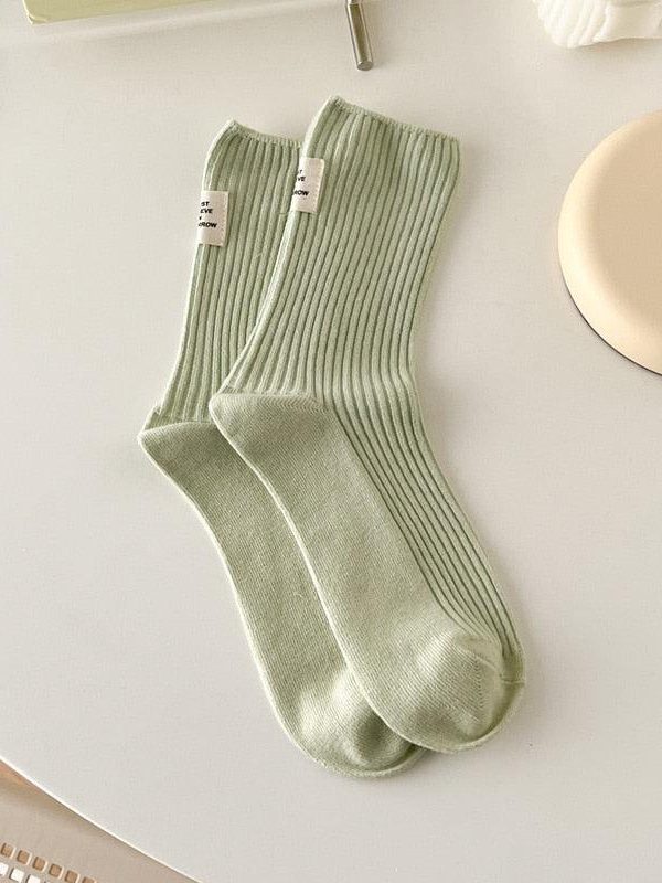 Pastel Colors Mid Cut Socks
