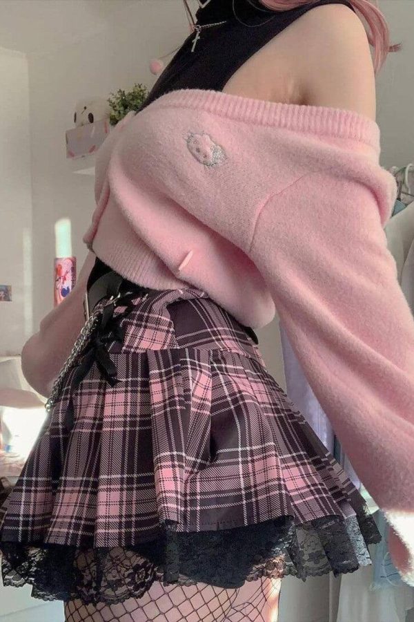 Pastel Goth Pleated Mini Skirt