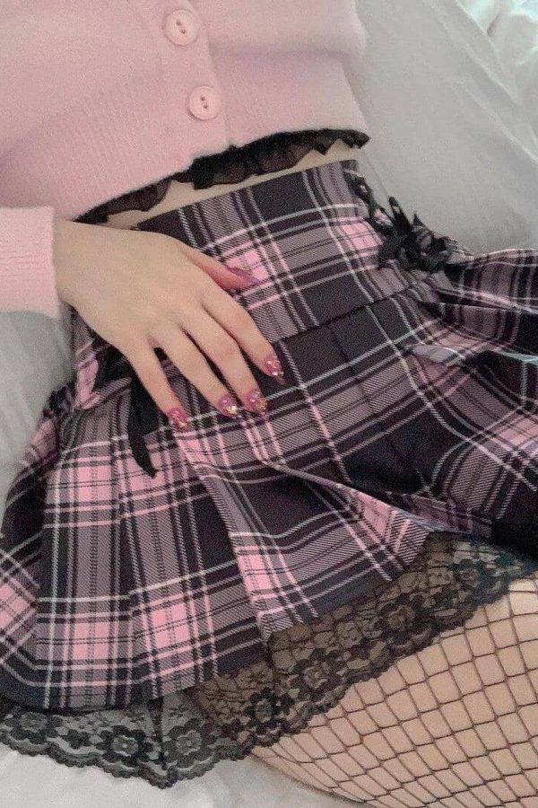 Pastel Goth Pleated Mini Skirt