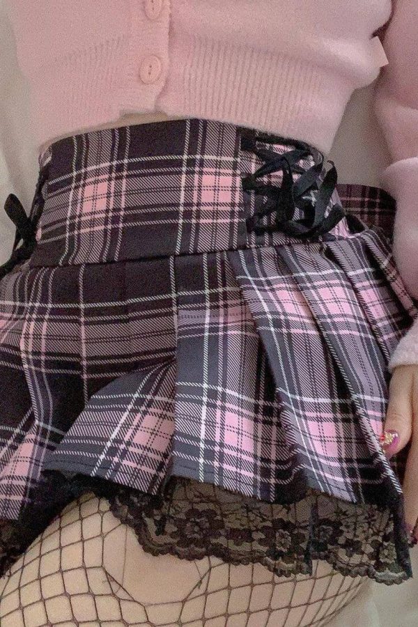 Pastel Goth Pleated Mini Skirt