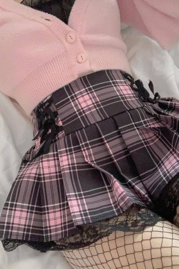 Pastel Goth Pleated Mini Skirt