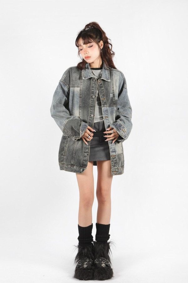 Patchwork Oversized Denim Jacket